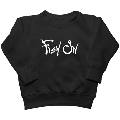 Fish On Kids Crew Neck Sweatshirt - Muddy Boots Clothing - Crew Neck Sweatshirt