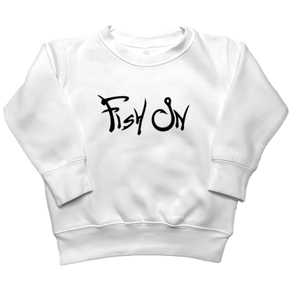 Fish On Kids Crew Neck Sweatshirt - Muddy Boots Clothing - Crew Neck Sweatshirt
