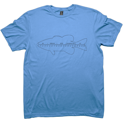 Fishing Ruler Adult Tee - Muddy Boots Clothing - T-Shirt