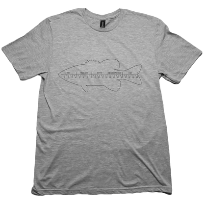 Fishing Ruler Adult Tee - Muddy Boots Clothing - T-Shirt