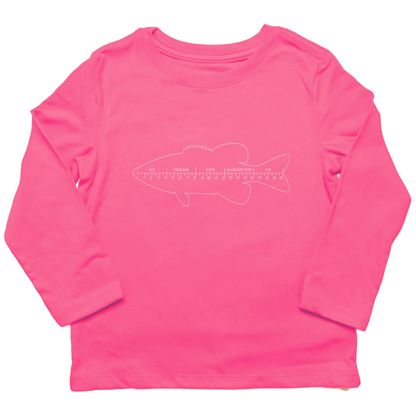 Fishing Ruler Kids Long Sleeve Tee - Muddy Boots Clothing - Long Sleeve Tee