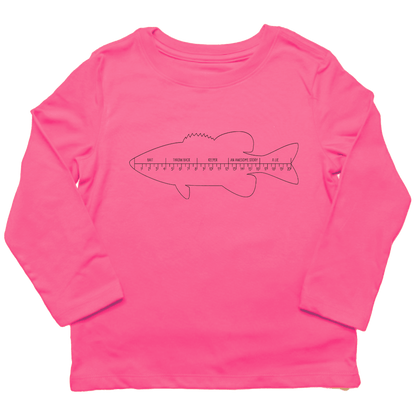 Fishing Ruler Kids Long Sleeve Tee - Muddy Boots Clothing - Long Sleeve Tee