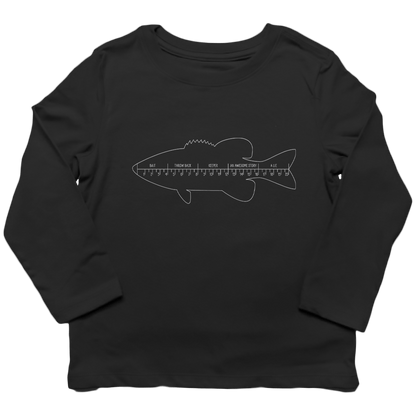 Fishing Ruler Toddler Long Sleeve Tee - Muddy Boots Clothing - Long Sleeve Tee