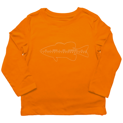 Fishing Ruler Toddler Long Sleeve Tee - Muddy Boots Clothing - Long Sleeve Tee