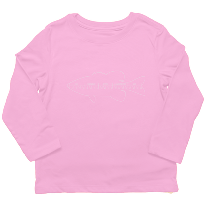 Fishing Ruler Toddler Long Sleeve Tee - Muddy Boots Clothing - Long Sleeve Tee