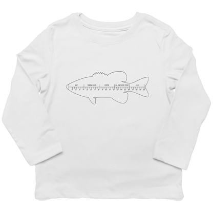 Fishing Ruler Toddler Long Sleeve Tee - Muddy Boots Clothing - Long Sleeve Tee