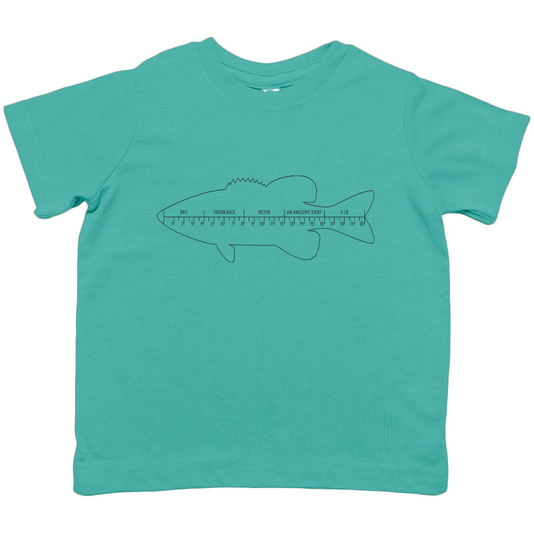 Fishing Ruler Toddler Tee - Muddy Boots Clothing - T-Shirt
