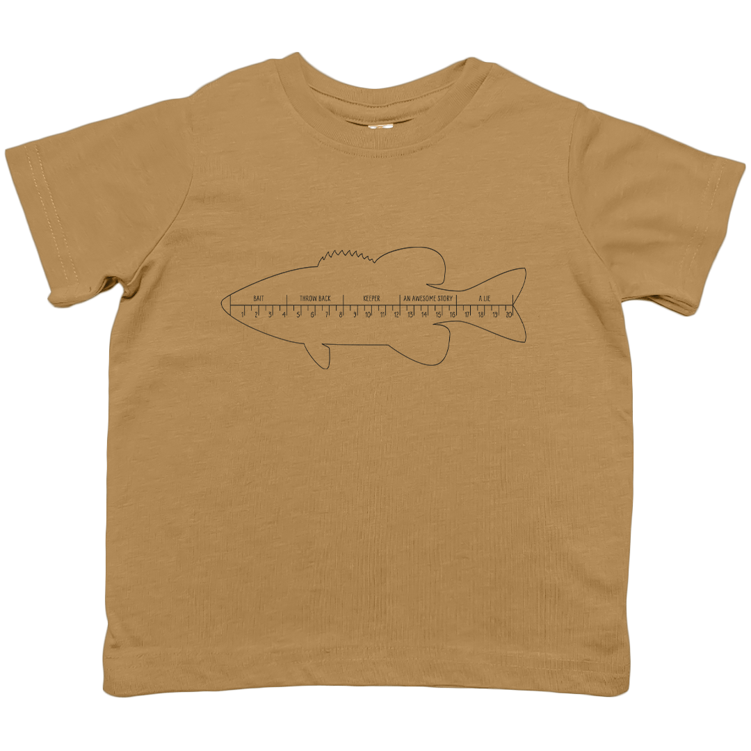 Fishing Ruler Toddler Tee - Muddy Boots Clothing - T-Shirt