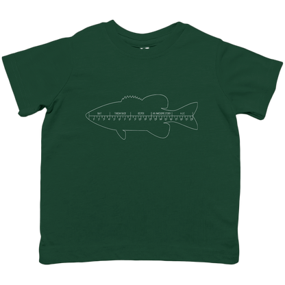 Fishing Ruler Toddler Tee - Muddy Boots Clothing - T-Shirt