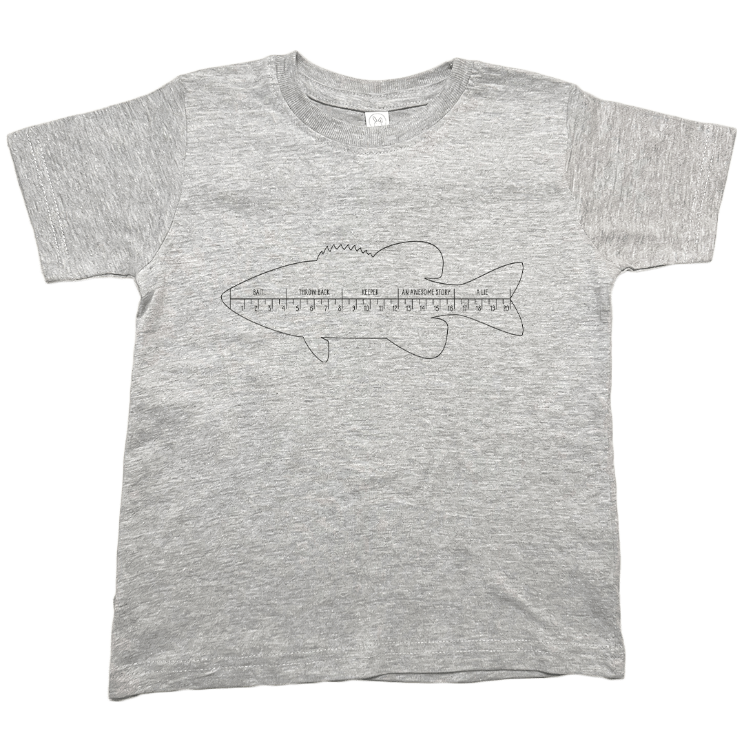 Fishing Ruler Toddler Tee - Muddy Boots Clothing - T-Shirt