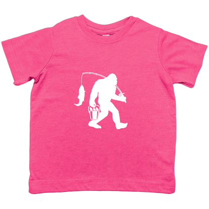 Fishing Sasquatch Toddler Tee - Muddy Boots Clothing - T-Shirt
