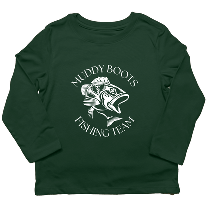 Fishing Team Kids Long Sleeve Tee - Muddy Boots Clothing - Long Sleeve Tee