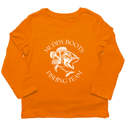 Fishing Team Toddler Long Sleeve Tee - Muddy Boots Clothing - Long Sleeve Tee