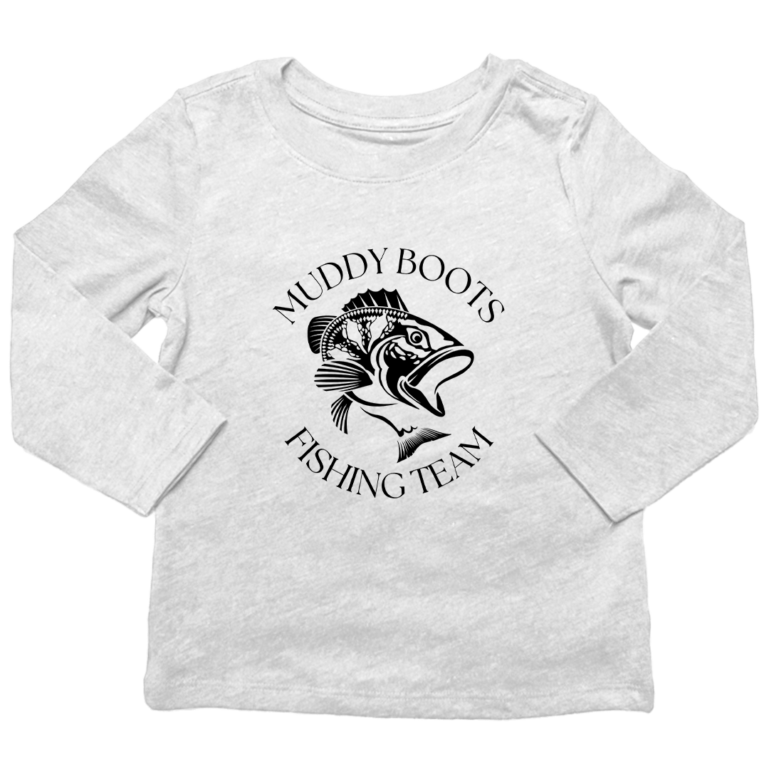 Fishing Team Toddler Long Sleeve Tee - Muddy Boots Clothing - Long Sleeve Tee