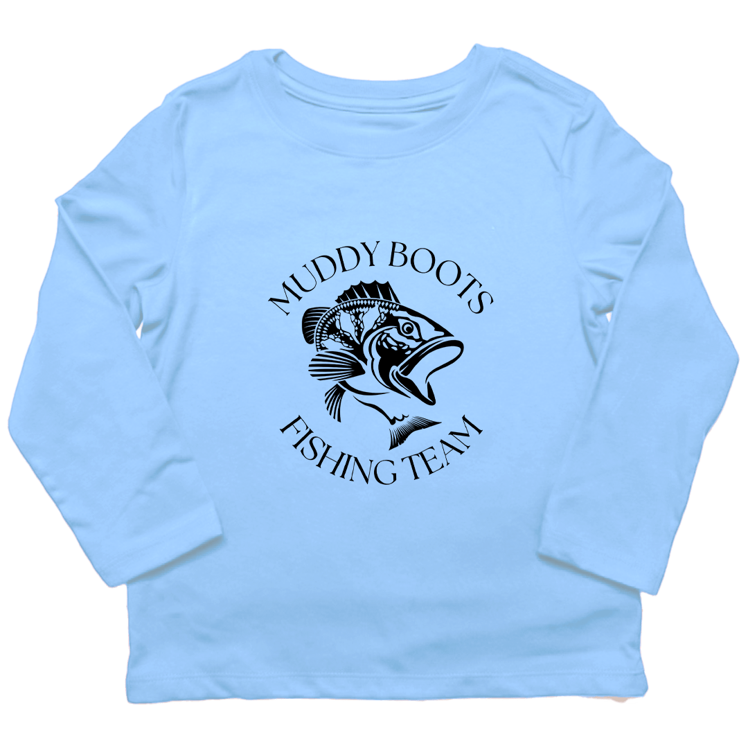 Fishing Team Toddler Long Sleeve Tee - Muddy Boots Clothing - Long Sleeve Tee