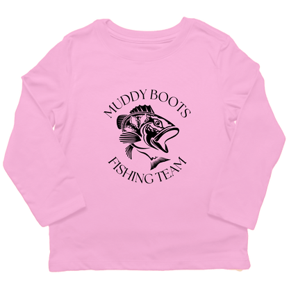 Fishing Team Toddler Long Sleeve Tee - Muddy Boots Clothing - Long Sleeve Tee