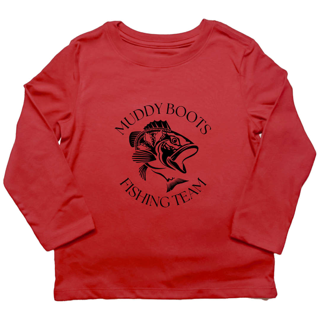 Fishing Team Toddler Long Sleeve Tee - Muddy Boots Clothing - Long Sleeve Tee