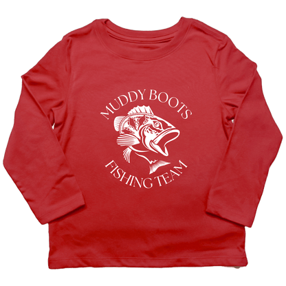 Fishing Team Toddler Long Sleeve Tee - Muddy Boots Clothing - Long Sleeve Tee