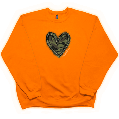 Hidden Heart Adult Crew Neck Sweatshirt - Muddy Boots Clothing - Crew Neck Sweatshirt