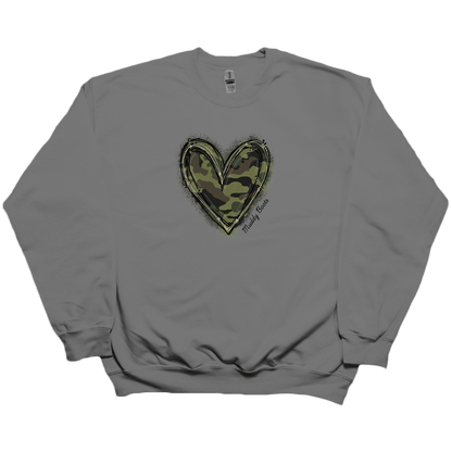 Hidden Heart Adult Crew Neck Sweatshirt - Muddy Boots Clothing - Crew Neck Sweatshirt