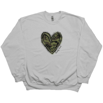 Hidden Heart Adult Crew Neck Sweatshirt - Muddy Boots Clothing - Crew Neck Sweatshirt