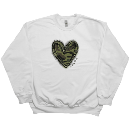 Hidden Heart Adult Crew Neck Sweatshirt - Muddy Boots Clothing - Crew Neck Sweatshirt