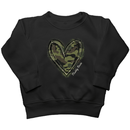 Hidden Heart Kids Crew Neck Sweatshirt - Muddy Boots Clothing - Crew Neck Sweatshirt