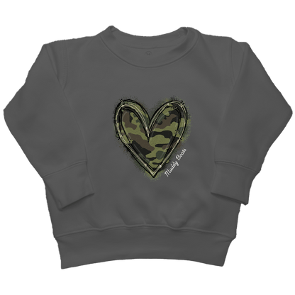 Hidden Heart Kids Crew Neck Sweatshirt - Muddy Boots Clothing - Crew Neck Sweatshirt