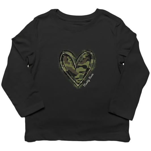 Hidden Heart Kids Long Sleeve Tee - Muddy Boots Clothing - Long Sleeve Tee