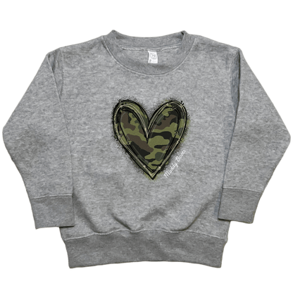 Hidden Heart Toddler Crew Neck Sweatshirt - Muddy Boots Clothing - Crew Neck Sweatshirt