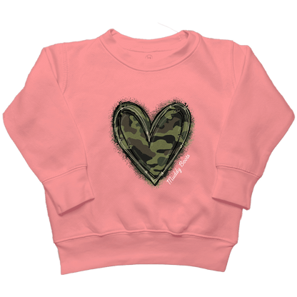 Hidden Heart Toddler Crew Neck Sweatshirt - Muddy Boots Clothing - Crew Neck Sweatshirt