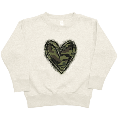Hidden Heart Toddler Crew Neck Sweatshirt - Muddy Boots Clothing - Crew Neck Sweatshirt