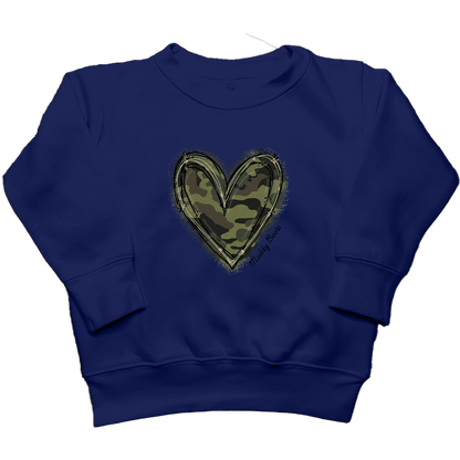 Hidden Heart Toddler Crew Neck Sweatshirt - Muddy Boots Clothing - Crew Neck Sweatshirt
