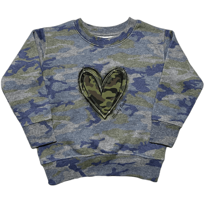 Hidden Heart Toddler Crew Neck Sweatshirt - Muddy Boots Clothing - Crew Neck Sweatshirt