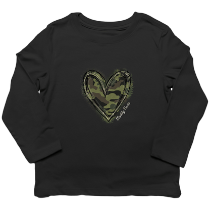Hidden Heart Toddler Long Sleeve Tee - Muddy Boots Clothing - Long Sleeve Tee
