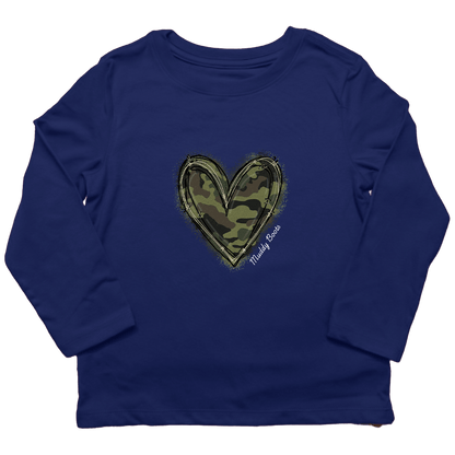 Hidden Heart Toddler Long Sleeve Tee - Muddy Boots Clothing - Long Sleeve Tee