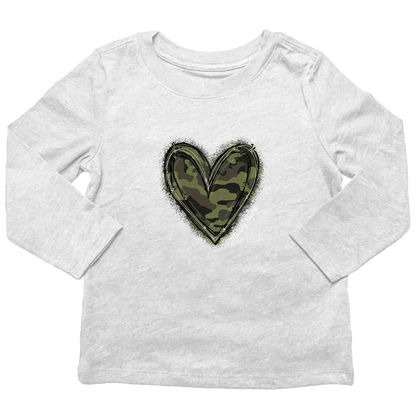 Hidden Heart Toddler Long Sleeve Tee - Muddy Boots Clothing - Long Sleeve Tee