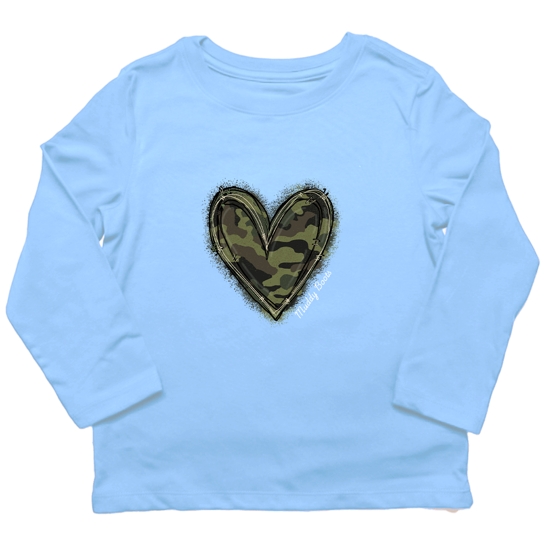 Hidden Heart Toddler Long Sleeve Tee - Muddy Boots Clothing - Long Sleeve Tee