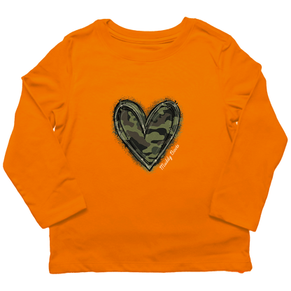 Hidden Heart Toddler Long Sleeve Tee - Muddy Boots Clothing - Long Sleeve Tee