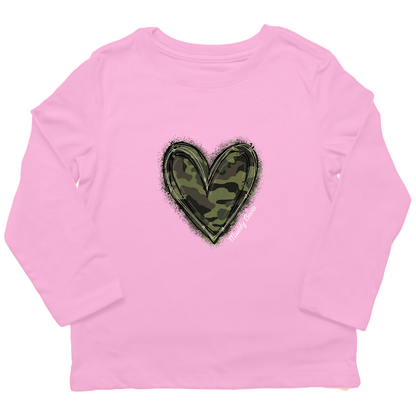 Hidden Heart Toddler Long Sleeve Tee - Muddy Boots Clothing - Long Sleeve Tee
