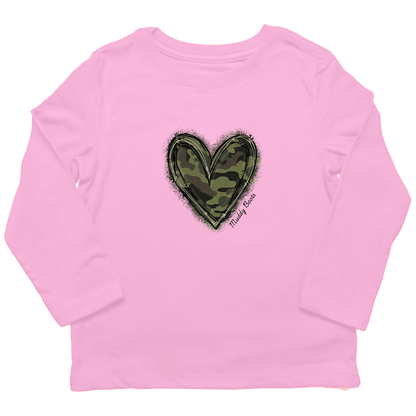 Hidden Heart Toddler Long Sleeve Tee - Muddy Boots Clothing - Long Sleeve Tee