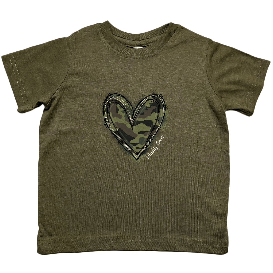 Hidden Heart Toddler Tee - Muddy Boots Clothing - T-Shirt