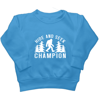 Hide and Seek Sasquatch Kids Crew Neck Sweatshirt - Muddy Boots Clothing - Crew Neck Sweatshirt