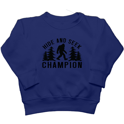 Hide and Seek Sasquatch Kids Crew Neck Sweatshirt - Muddy Boots Clothing - Crew Neck Sweatshirt