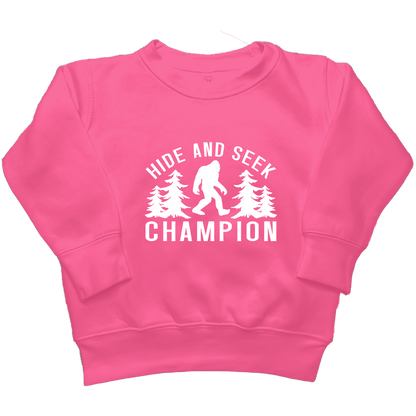 Hide and Seek Sasquatch Kids Crew Neck Sweatshirt - Muddy Boots Clothing - Crew Neck Sweatshirt