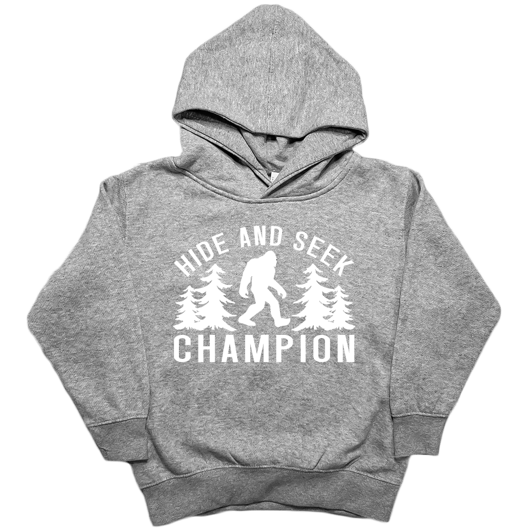 Hide and Seek Sasquatch Kids Hoodie - Muddy Boots Clothing - Hoodie