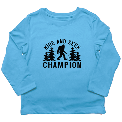 Hide and Seek Sasquatch Kids Long Sleeve Tee - Muddy Boots Clothing - Long Sleeve Tee