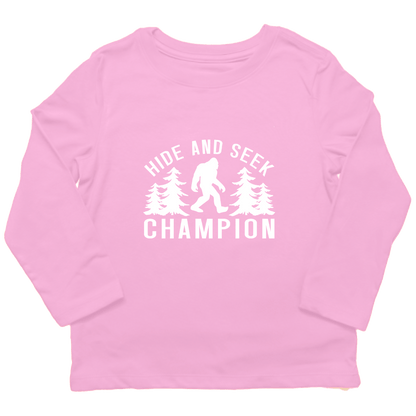 Hide and Seek Sasquatch Toddler Long Sleeve Tee - Muddy Boots Clothing - Long Sleeve Tee