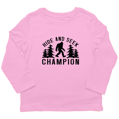 Hide and Seek Sasquatch Toddler Long Sleeve Tee - Muddy Boots Clothing - Long Sleeve Tee