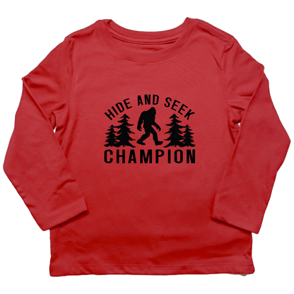 Hide and Seek Sasquatch Toddler Long Sleeve Tee - Muddy Boots Clothing - Long Sleeve Tee